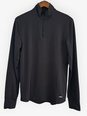 Motion Performance Mens Textured Grid Fleece Quarter Zip Pullover Sweatshirt S